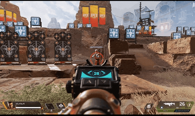 レレレ撃ちをするとこんな感じになります