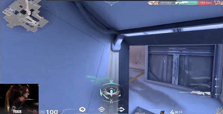 試合に臨むFisker選手