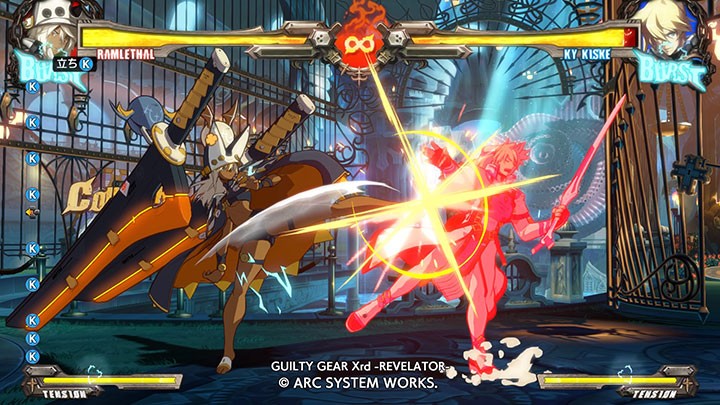 「GUILTY GEAR Xrd REV 2」ではトレーニングメニューから「メニュー非表示」を選択するとキャラをじっくりと見られる