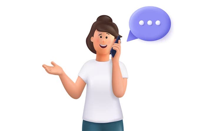 電話をかける女性のイメージ