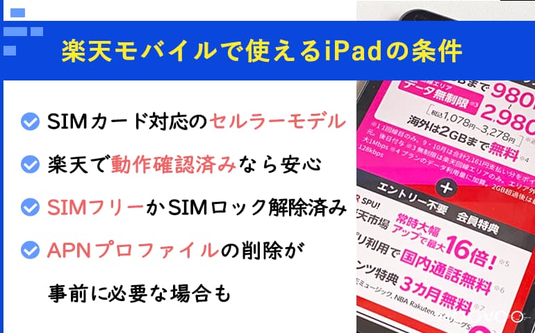 楽天モバイルiPadまとめ画像