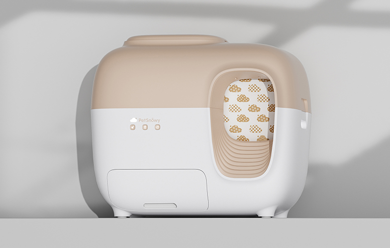 PetSnowy 【美品】 自動クリーニング猫用トイレ ウンチを自動で密封する猫用自動クリーニングトイレ「PetSnowy