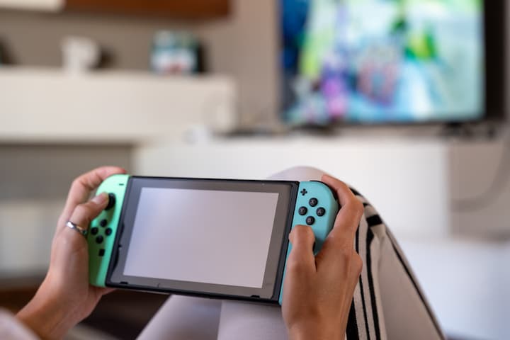 Switchで遊ぶ様子