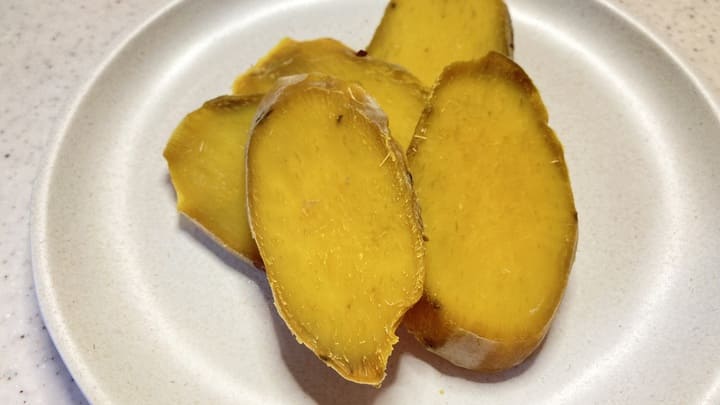 さつまいもを加熱した写真