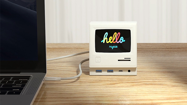 Macintosh 128kフロントPlusリア　9.7インチ液晶モニター付 Macintosh-ミニディスプレイ128k,4世代,DIMM,コンピューター