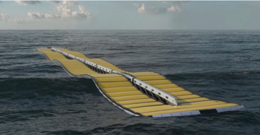 波の力で発電する、海上に浮かぶ波力発電装置「The Waveline Magnet