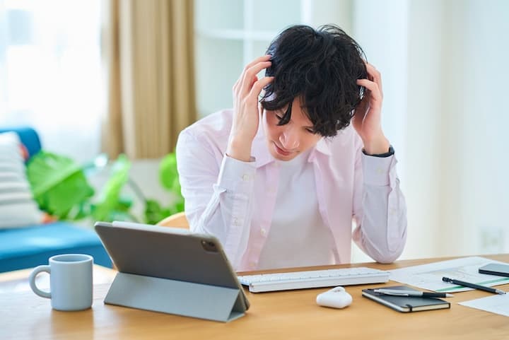 iPadに不具合が生じているイメージ