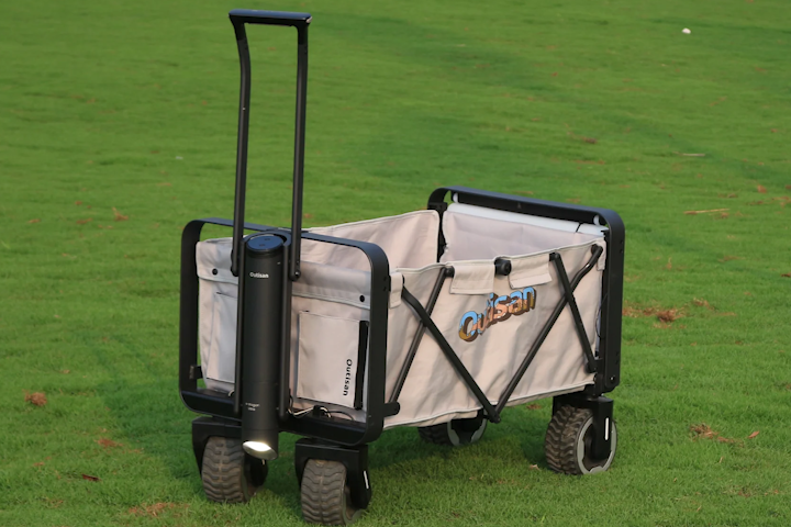 キャンプに最高！ 重い荷物もラクラク運べる電動キャリーワゴン「e 