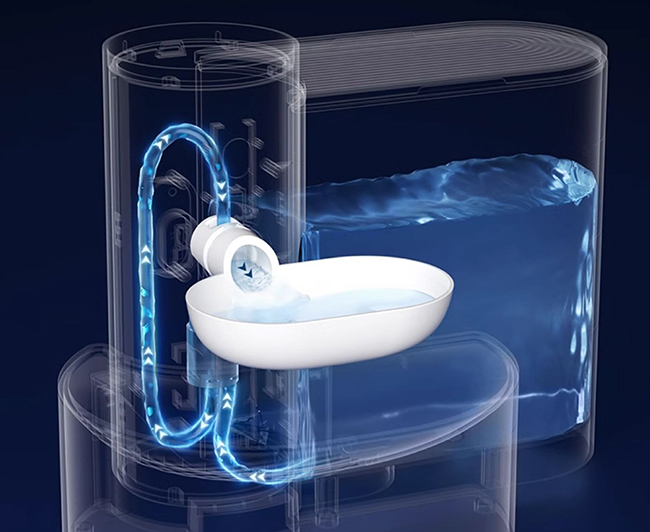 フィルター交換不要！ 水を自動で交換するペット用給水機