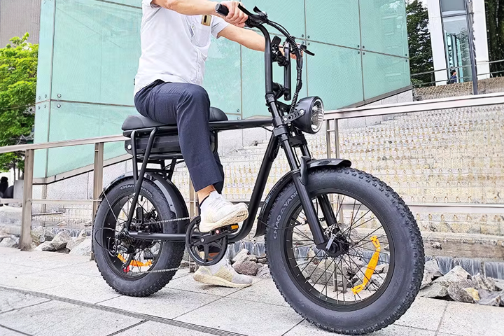 750Wモーターで上り坂スイスイ、ファットタイヤをはいた電動