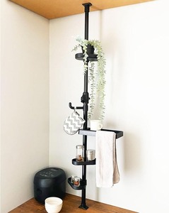 [山善] 突っ張り ラック ポールハンガー