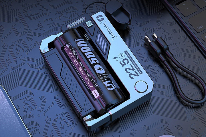 電池をカシャっと装填するモバイルバッテリー「MXD-01」 - bouncy