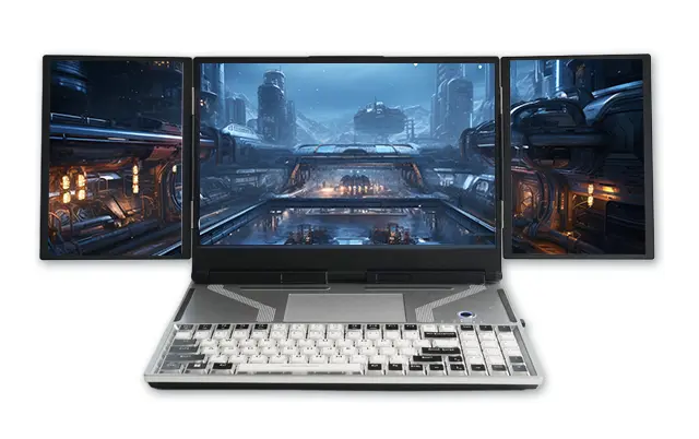 開けばすぐ3画面！ Windows 11 Pro搭載「3画面ノートPC