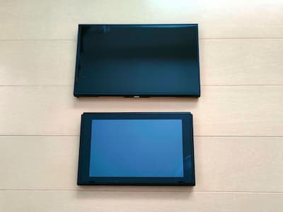 Switch 2と初代Switchの画面サイズ比較