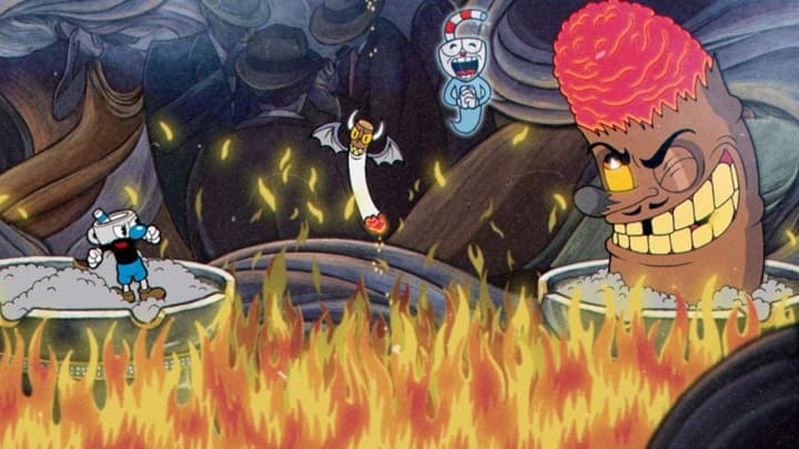 Cupheadのプレイ画面の写真