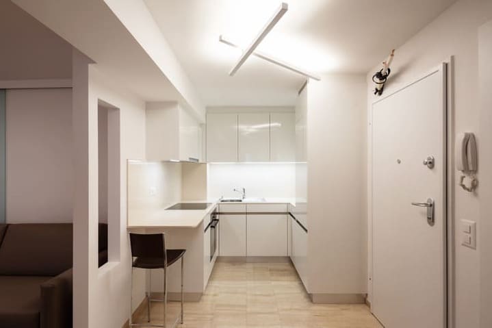 シーリングライトのキッチン