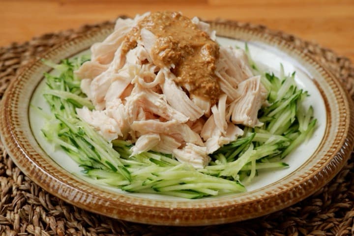 レンジで棒々鶏