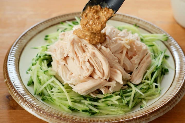 レンジで棒々鶏