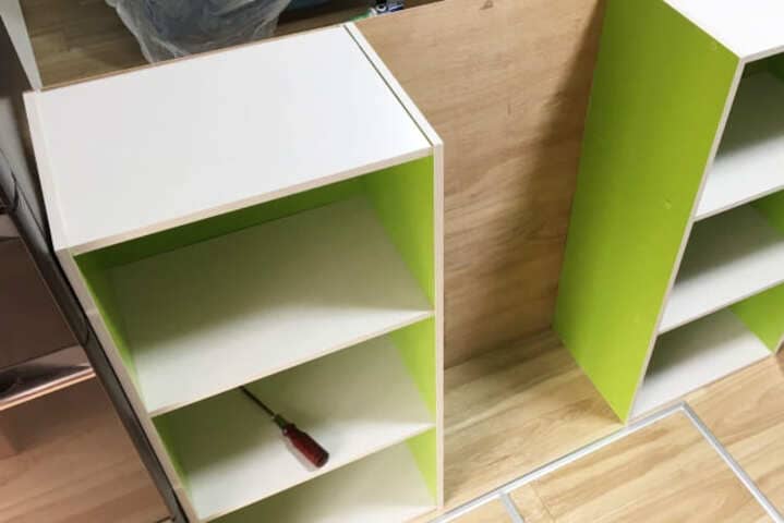 カラーボックスをリメイク