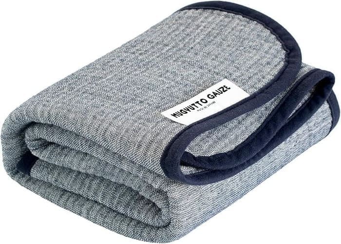 [oruta] 日本製 ブランケットひざ掛け むぎゅっと綿100％ガーゼ