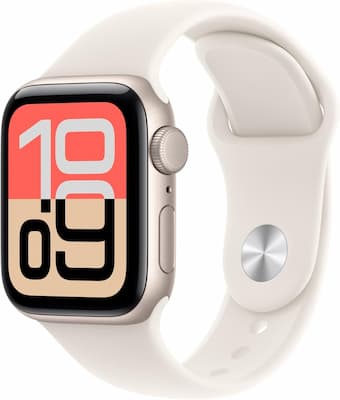  Apple Watch SE 3（GPSモデル）- 40mmスターライトアルミニウムケースとスターライトスポーツバンド - S/M