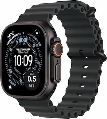 Apple Watch Ultra 3（GPS + Cellularモデル）- 49mmブラックチタニウムケースとブラックオーシャンバンド