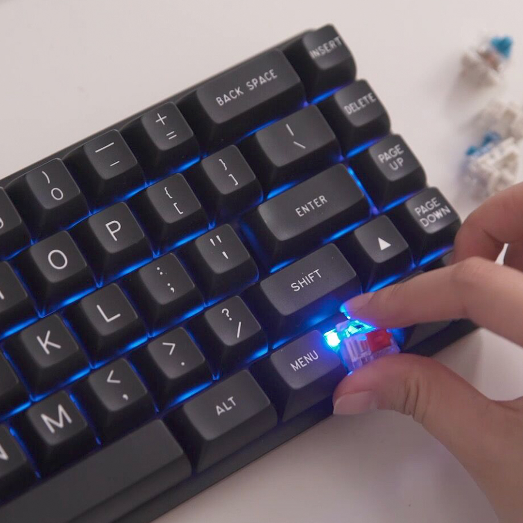 タッチの感触も選べる！自分好みにカスタマイズできるキーボード