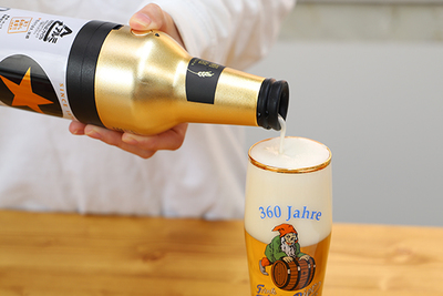 ビールがいつもより美味くなる！クリーミーな泡を作る缶ビールサーバー 『絹泡』