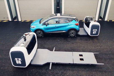 これぞ未来！ クルマを移動するパーキングロボット「Stan」