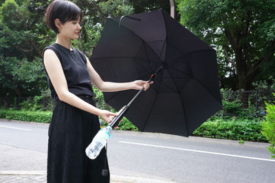 扇風機＋ミストシャワー付き日傘「ファンブレラ」