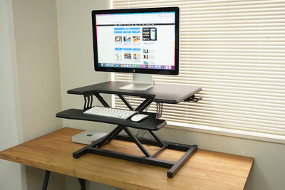 デスクワークを快適に！らくらく昇降油圧式『置くだけスタンディングデスク』【半歩未来のライフスタイル】