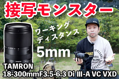 【接写モンスター】広角から超望遠、驚異の世界最大16.6倍Zoom（APS-C対応）、タムロン「18-300mm F/3.5-6.3 Di III-A VC VXD」で激写した！【UZUMAX電気店】